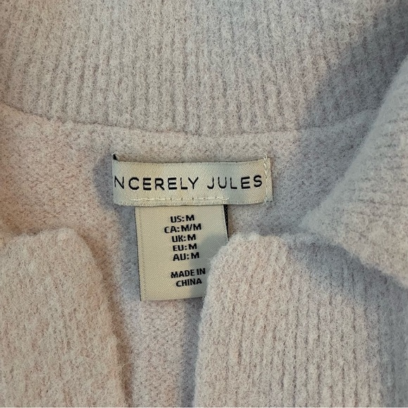 Sincerely Jules Medium Cropped Collared Sweater Light Pink - Picture 2 of 5
